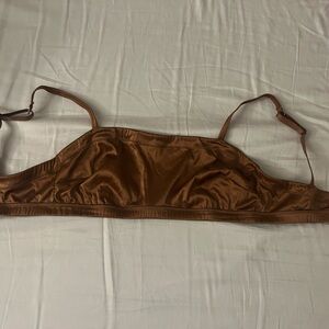 Brown Satin Bralette